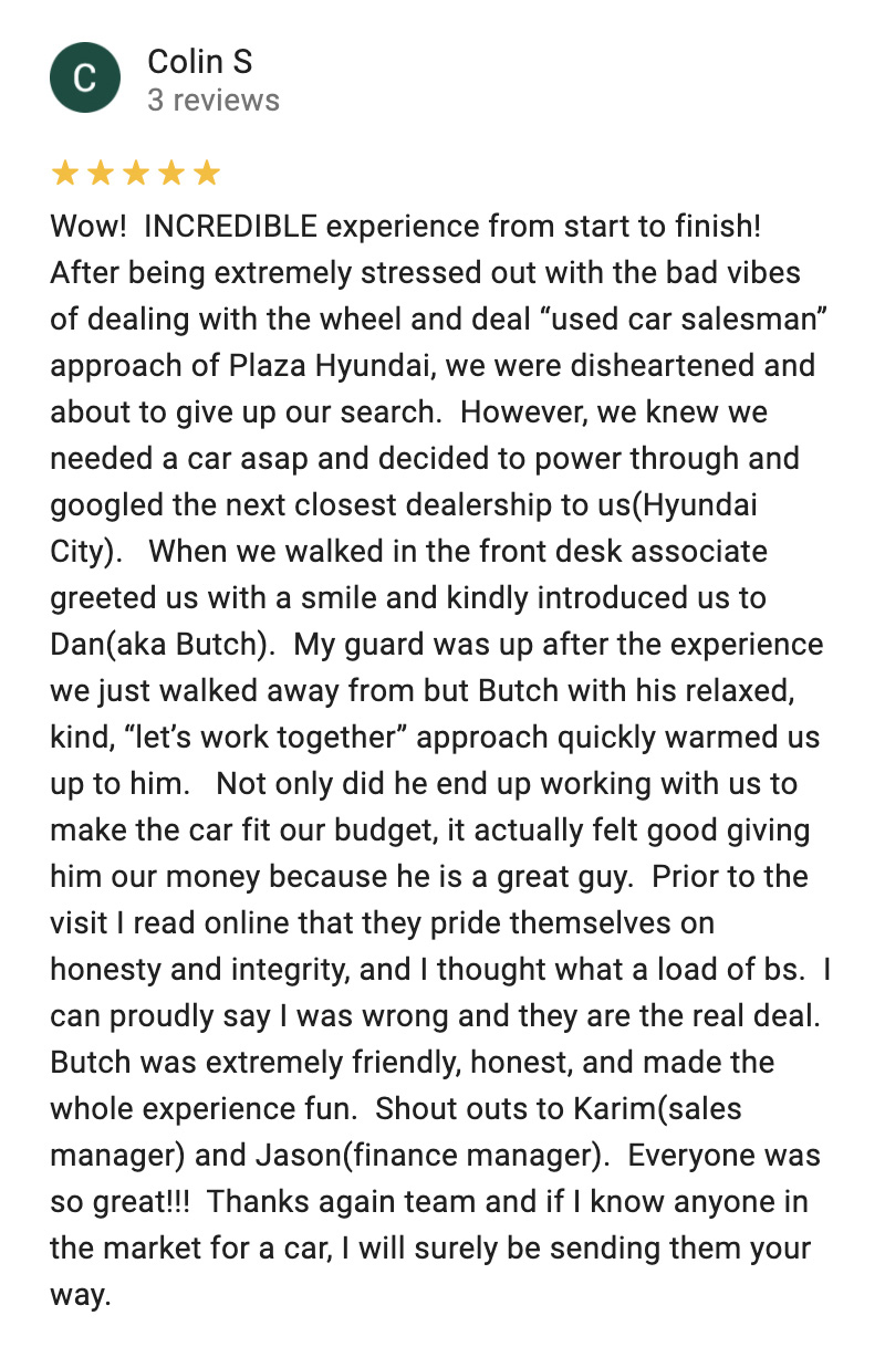 Google Reviews for Hyundai City of Bay Ridge